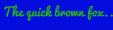 Image with Font Color 23BC0F and Background Color 050DDE